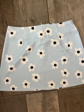 Princess Polly Pale Blue Floral Mini Skirt